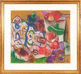 Riccardo Schweizer, Composition, 1981, oil on canvas