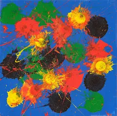 Splash by Dermis Manon, 2025, acrylics on canvas, offered Jul 2026
