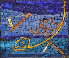 Composition by Elisa Montessori, 2003, glass paste mosaic, offered Jul 2026