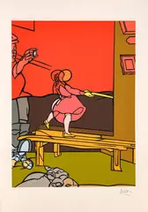 Valerio Adami, untitled, silkscreen print ex. XVIII/XXX