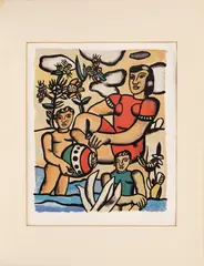 Fernand Léger, Mere et Enfants, 1953, color lithograph