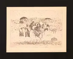 Dalmatian motif by Zoran Mušič, 1967, etching e.g. ea, offered Jul 2026