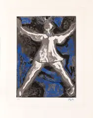 Marino Marini, Dancer I, 1977, etching aquatint ex.