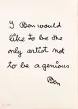 Ben Vautier, Well, screen printing ex.