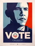 Frank Shepard Fairey, Vote, 2008, offset printing