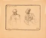 Honoré Daumier, Les gens de justice, Croquis d'avocat, 1886, lithography ex.