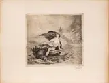 Sirena y monstruo marino by Mariano Fortuny y Madrazo, etching, offered Jul 2026