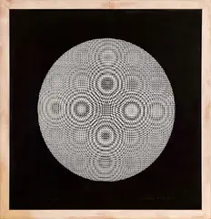 Alberto Biasi, S 5, screen printing on cardboard e.g.