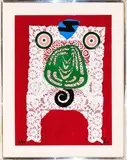 Enrico Baj, Plastic Plastic, 1969, color screen printing and collage e.g.