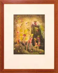 Roberto Sebastian Matta, My Chair Rie, 1978, etching aquatint ex.