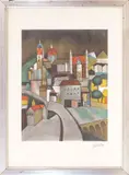 Franco Gentilini, Landscape, etching aquatint ex.