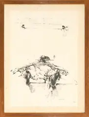 Renzo Vespignani, untitled, 1965, lithography ex.