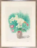 Umberto Lilloni, Vase of flowers, lithography ex.