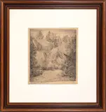Giovanni Barbisan, Woods, 1940, etching ex.