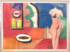 Bruno Cassinari, Composition, screen printing e.g.