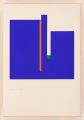 Bruno Munari, Negative/Positive, 1953, 3 color screen printing e.g.