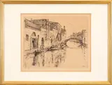 Hans Kaumann, Venice, etching ex.