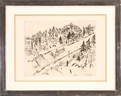 Marc Chagall, En chemin, etching