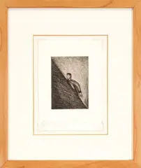 Mimmo Paladino, untitled, 1999, drypoint ex.