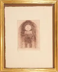 Cathedral by Zoran Mušič, 1984, drypoint on Auvergne paper ex. ea, offered Jul 2026