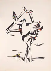 Gianni Dova, untitled, lithography ex.