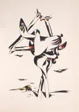 Gianni Dova, untitled, lithography ex.