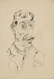 Filippo de Pisis, Ritratto di uomo, 1947, inchiostro on paper