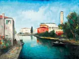 Silvio Consadori, Torcello, oil on canvas