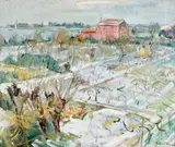 Mario Disertori, Neve a Burano, 1945, oil on canvas