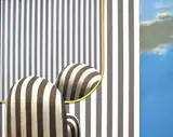 Gianfranco Goberti, Poltrona, specchio e cielo, 2015, assemblaggio di