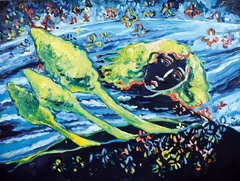 Notte by Mimmo Germana, 1990, oil on canvas, offered Oct 2018