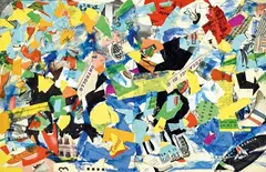 Edoardo Giordano, Composizione, mixed media and collage on card (pagine di catalogo)