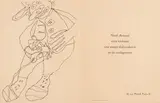 Jean Dubuffet, Biglietto di auguri Noel Arnaud., lithograph originale di Jean Dubuffet