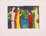 Geishe e pappagalli by Walasse Ting, offered Jul 2024