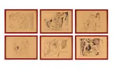 Lotto di sei incisioni erotiche da Suite 347 by Pablo Picasso, cm 18x25, offered Jul 2024