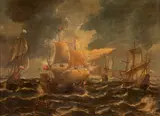 Marco Ricci, Velieri nel mare in tempesta