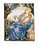 Bernardino Gentili il Giovane, Mattonella maiolicata rappresentante Maddalena penitente, la cui iconografia è ripresa da un dipinto [..], Un esemplare della stessa mano è conservato nella collezione del Museo Acerbo delle Ceramiche di Castelli di Loreto