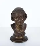 Piccola scultura in bronzo, busto di ragazza by Vincenzo Gemito, offered Dec 2023