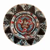 Guy Harloff, Piatto in ceramica, piatto in ceramica rappresentante figure geometriche Firma on retro Esemplare