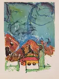 La casa by Mario Schifano, 1985, offered Feb 2022