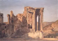 Salomon Corrodi, Ruins, 1880, Signature and date lower left.