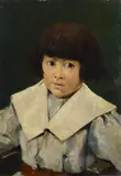 Lorenzo Delleani, Child, 1900, Signature and date on the right side.