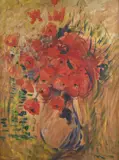 Enrico Galassi, Flowers, On the back: Galleria del Milione stamp label