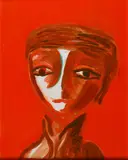 Virgilio Guidi, The red head, 1972