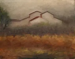 Ottone Rosai, Paesaggio con case, 1942