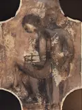 Bruno Ceccobelli, Figure, Author's authentication on photo.