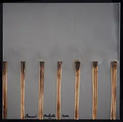 Bernard Aubertin, Dessin de Feu sur aluminium, 2010