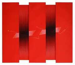 Alberto Biasi, Obstacle course, 2007, On the back: signature