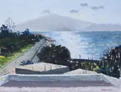 Giovanni Colacicchi, Etna from Reggio Calabria, 1968