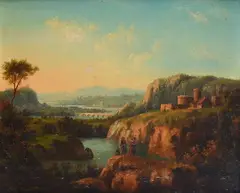 András Markó, Roman landscape, 1884, Signature and date lower left.